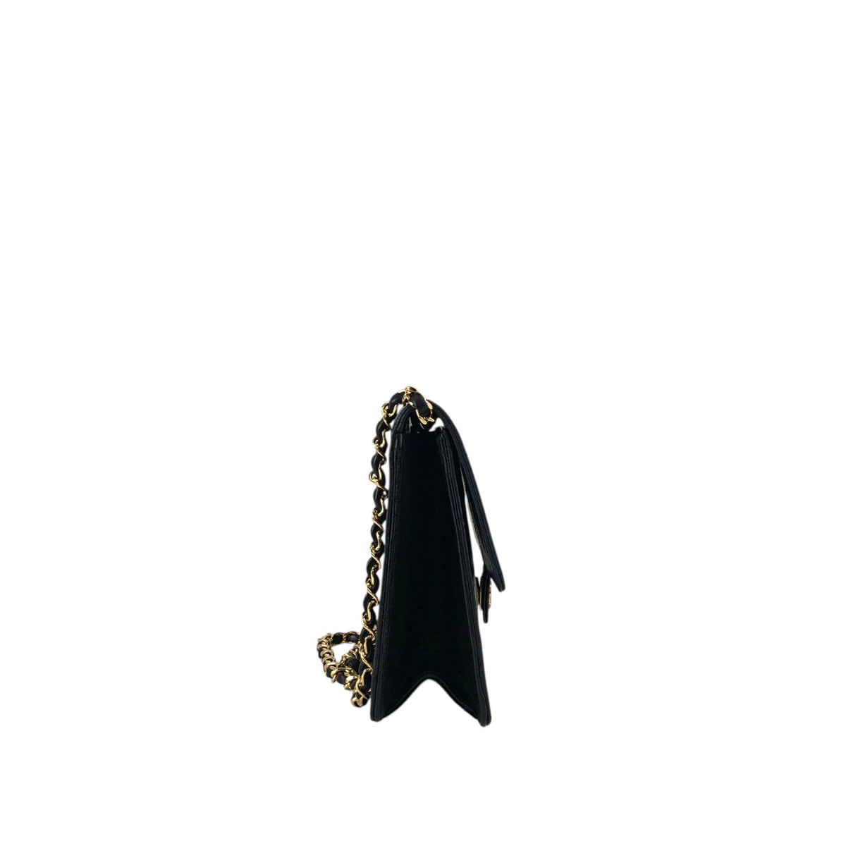 CHANEL Matelasse Coco Mark Chain Shoulder bag Black Vintage bx28zt