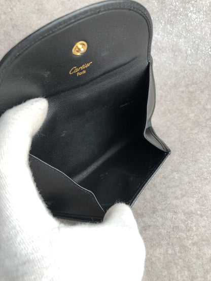 Cartier Coin Purse Black Vintage 3p6cxj