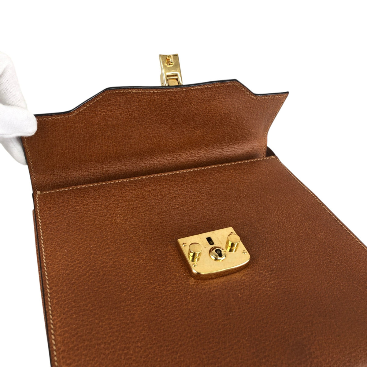 GUCCI Two-way Handbag Shoulder bag Brown Vintage 8xrv5h