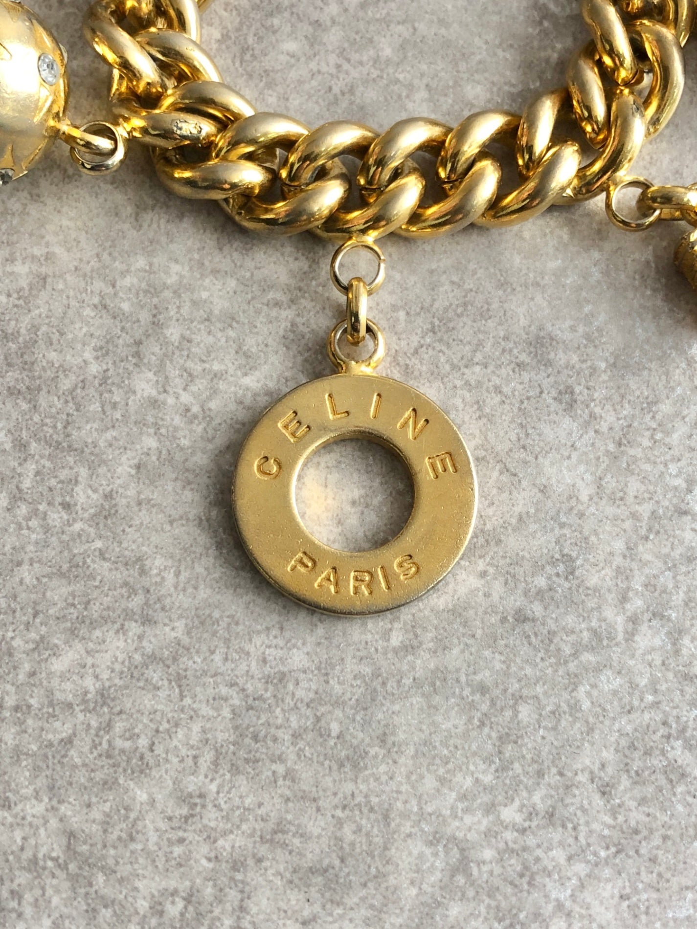 CELINE Arc de Triomphe Bracelet Gold Vintage stmihz