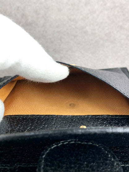 GUCCI Horse Bit Trifold Wallet Black Vintage xhjptb