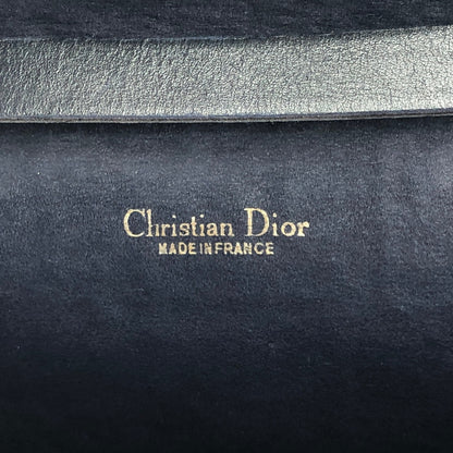 Christian Dior Trotter CD Logo Chain Shoulder bag Navy Vintage ss87jy