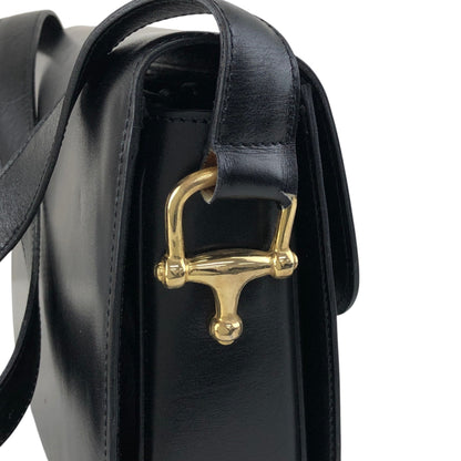 CELINE Horse Bit Shoulder bag Black Vintage jh7wiz