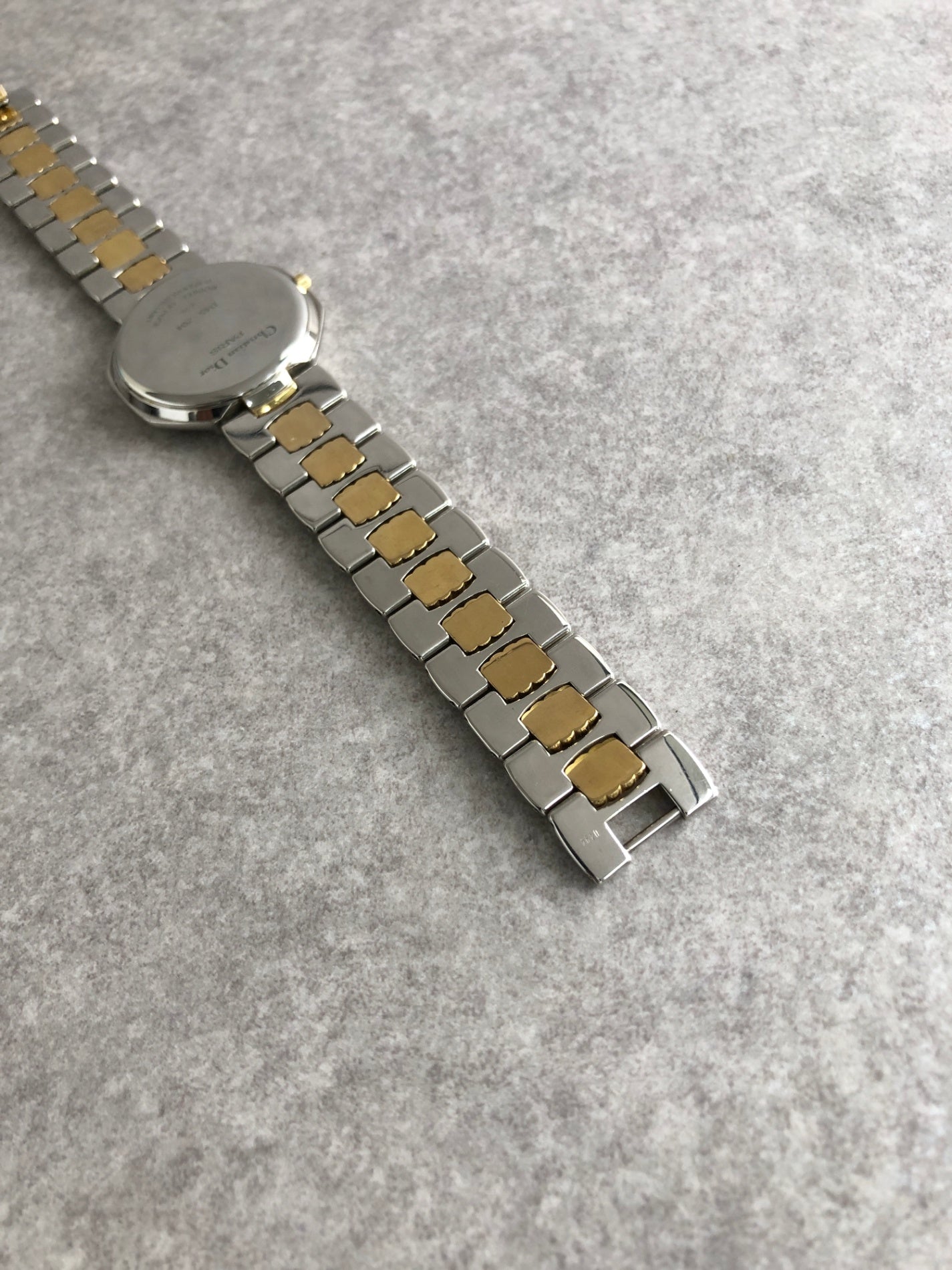 Christian Dior Octagon Watch Gold×Silver D45-204 QZ Vintage 6u2khk