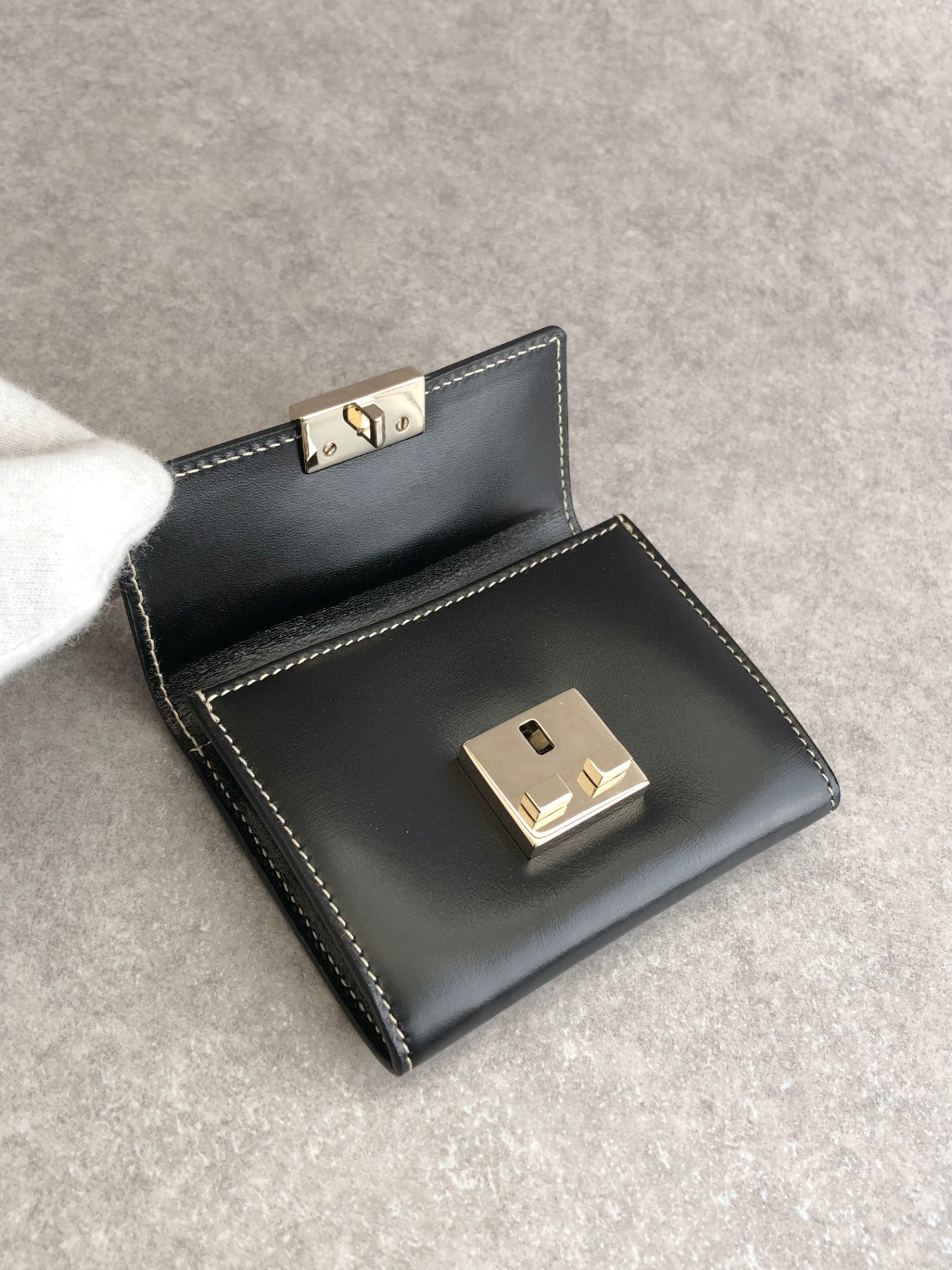 GUCCI Coin Purse Black Vintage fhgssf