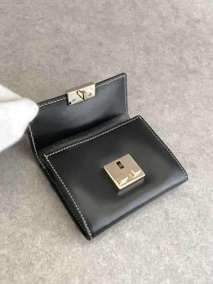 GUCCI Coin Purse Black Vintage fhgssf