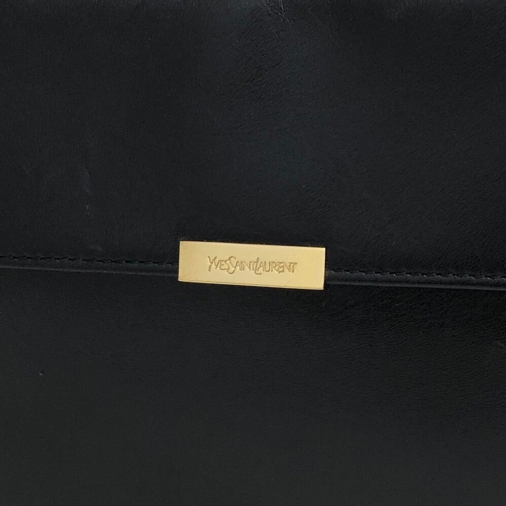 Yves Saint Laurent YSL Logo Handbag Boston bag Black Vintage hvicgz