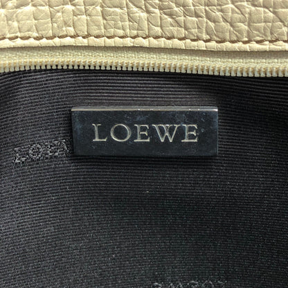 LOEWE Logo Embossed Handbag Ivory Vintage 8nnpkn