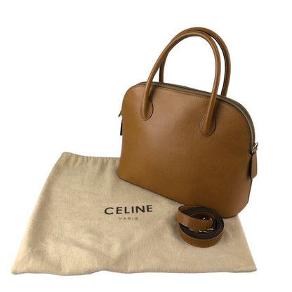 CELINE Two-way Handbag Shoulder bag Brown Vintage 5ukm4d