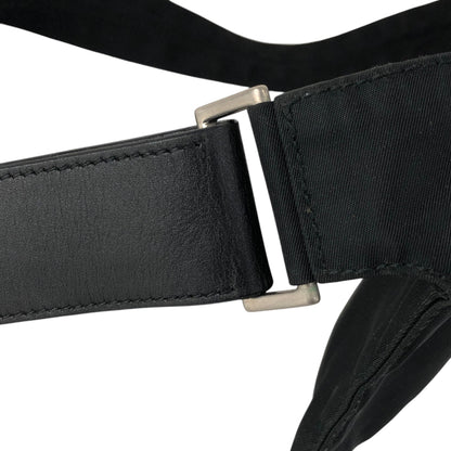 PRADA Tessuto Triangle Logo Sling bag Black Vintage 6r35d5