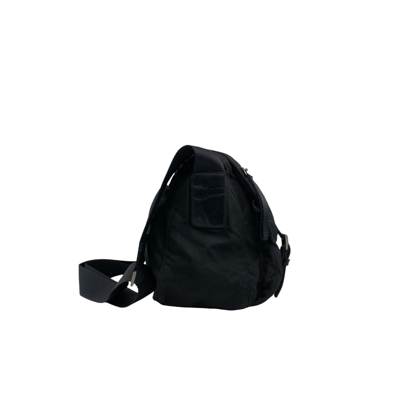 PRADA Tessuto Triangle Logo Shoulder bag Black Vintage 2i7imi