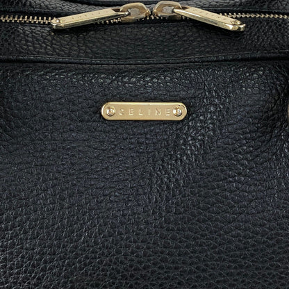 CELINE Logo Small Boston bag Handbag Black Vintage fr3ikk