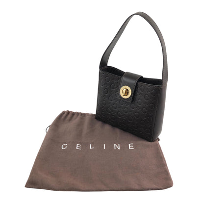CELINE Turn Lock Small Handbag Brown Vintage 2h8bw4