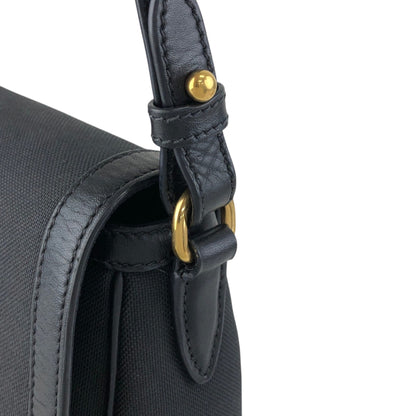 PRADA Logo Shoulder bag Black Vintage 4w22ct