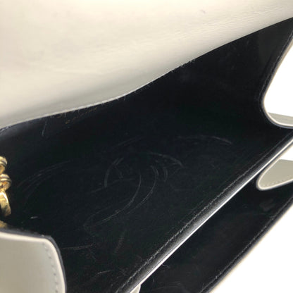 Salvatore Ferragamo Gancini Two-way Handbag Shoulder bag White Vintage d37hra