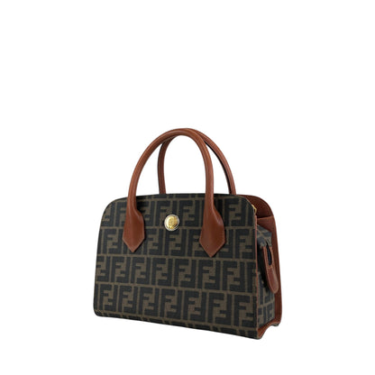 FENDI Zucca Logo Handbag Boston bag Brown Vintage ewdytc