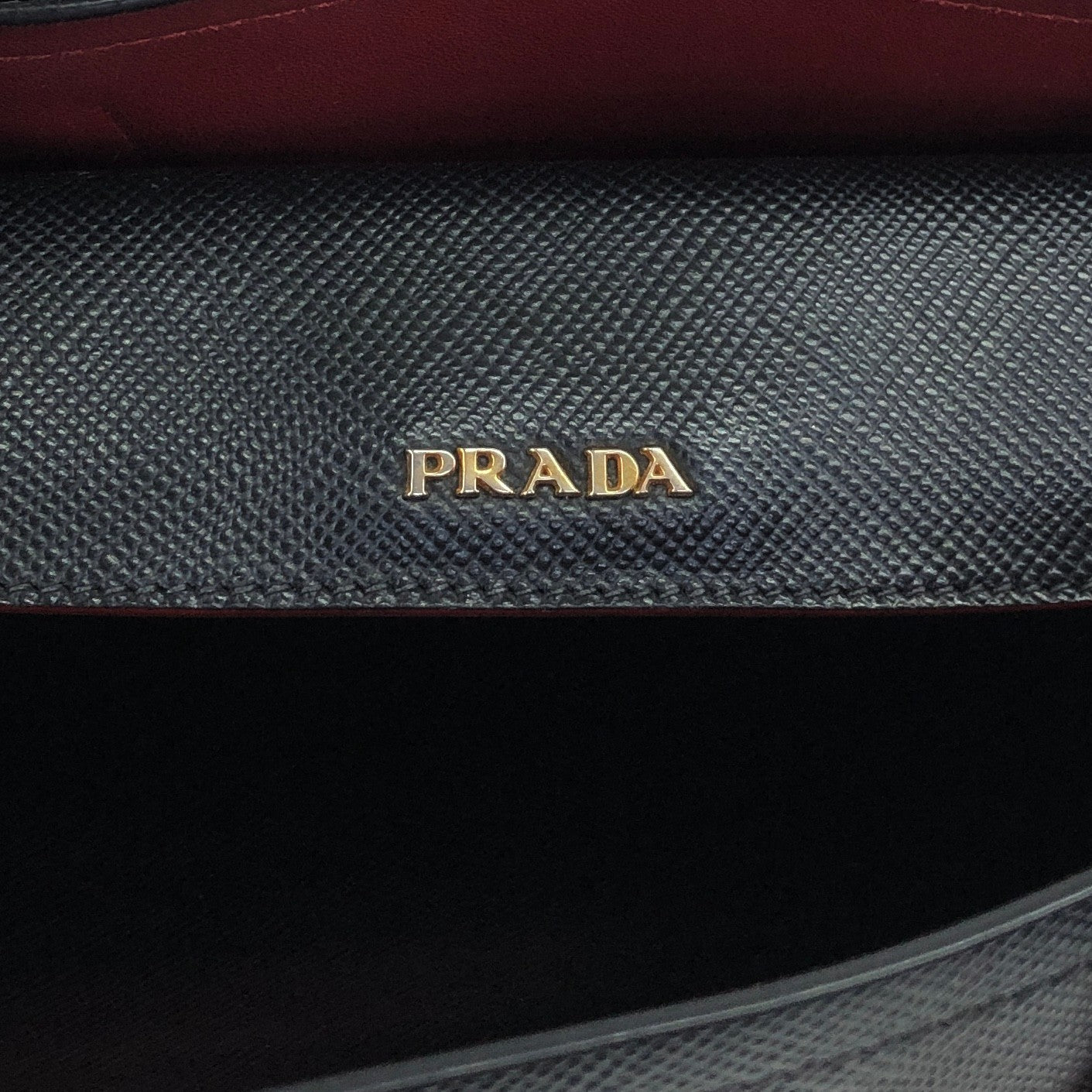 PRADA Triangle Logo Handbag Black Vintage n54bxv