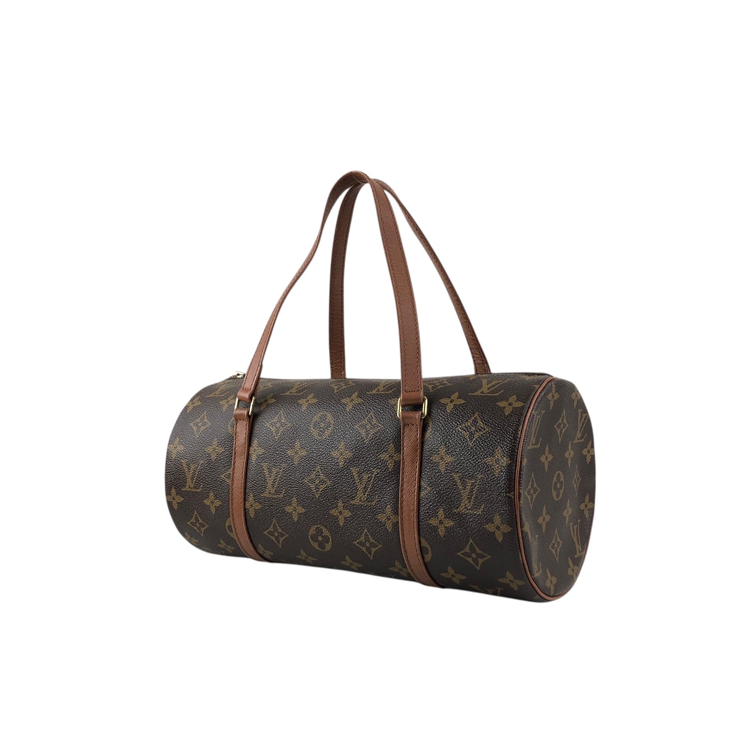 LOUIS VUITTON Monogram Handbag Brown Vintage 4gch42
