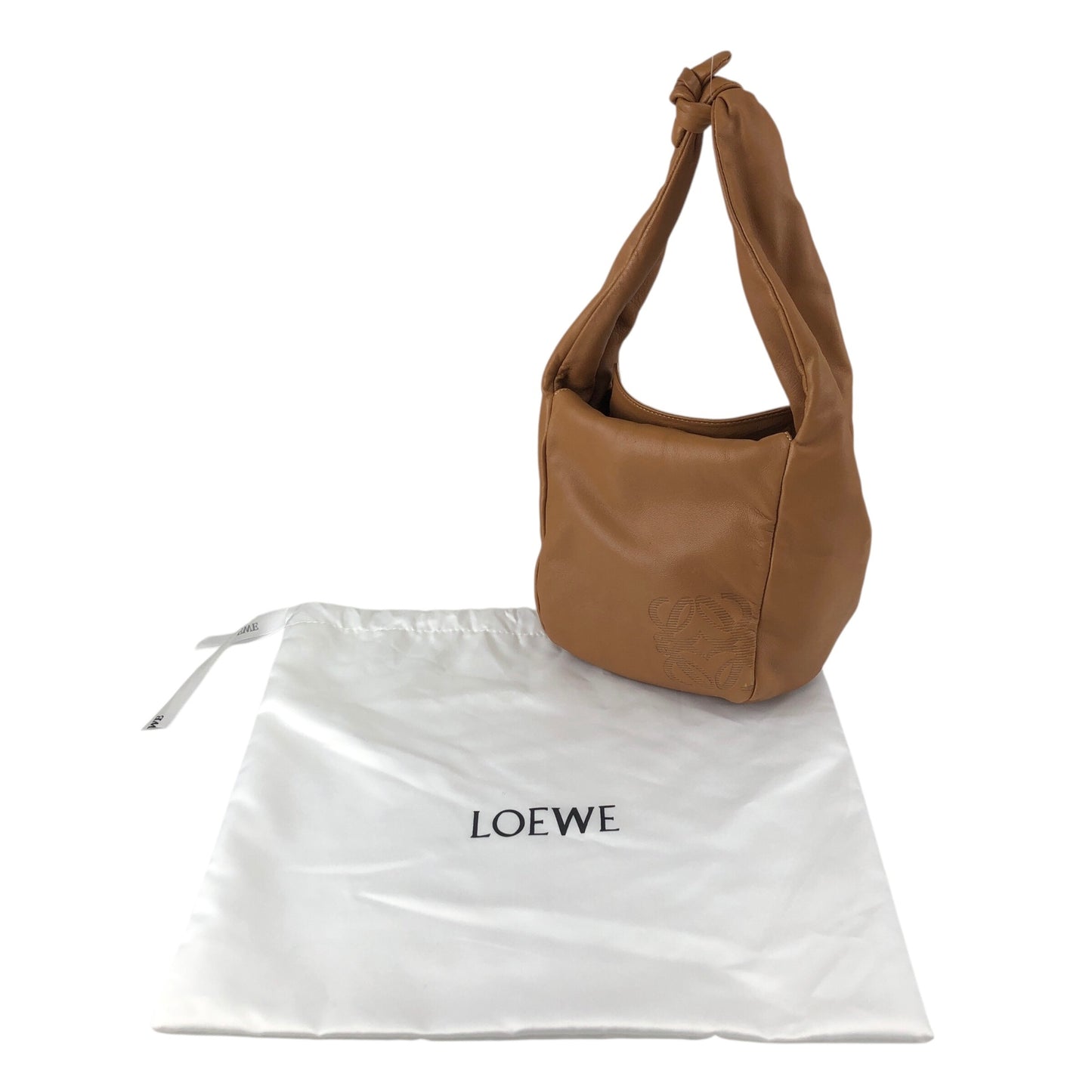LOEWE Anagram Shoulder bag Hobobag Camel Vintage 6sxnri