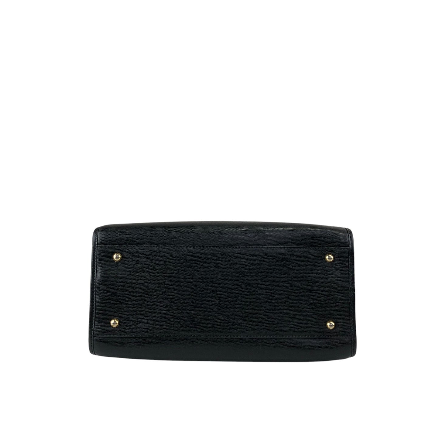 CELINE Circle Logo Handbag Boston bag Black Vintage sb46fs