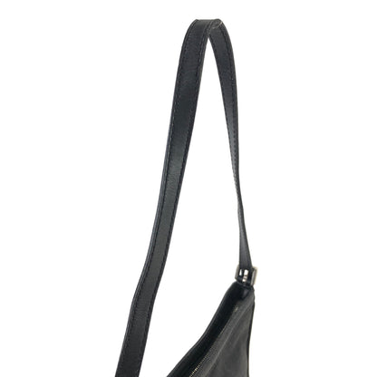 CELINE Macadam Jacquard Leather Handbag Black Vintage ffjdbd
