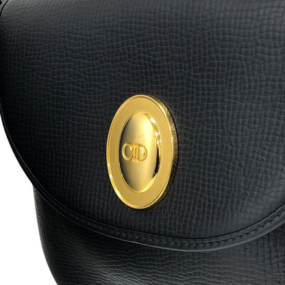 Christian Dior CD Logo Shoulder bag Black Vintage fdkx28