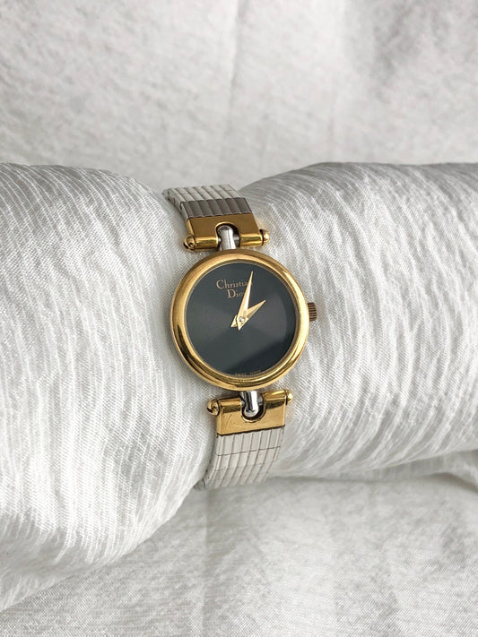 Christian Dior Watch Silver×Gold 3025 Vintage fpx22i