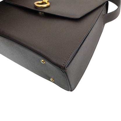 CELINE Gancini Handbag Brown Vintage jnvpdi