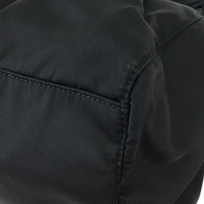 PRADA Logo Ribbon Nylon Leather Two-way Crossbody Shoulder bag Totebag Black Vintage c6kcye