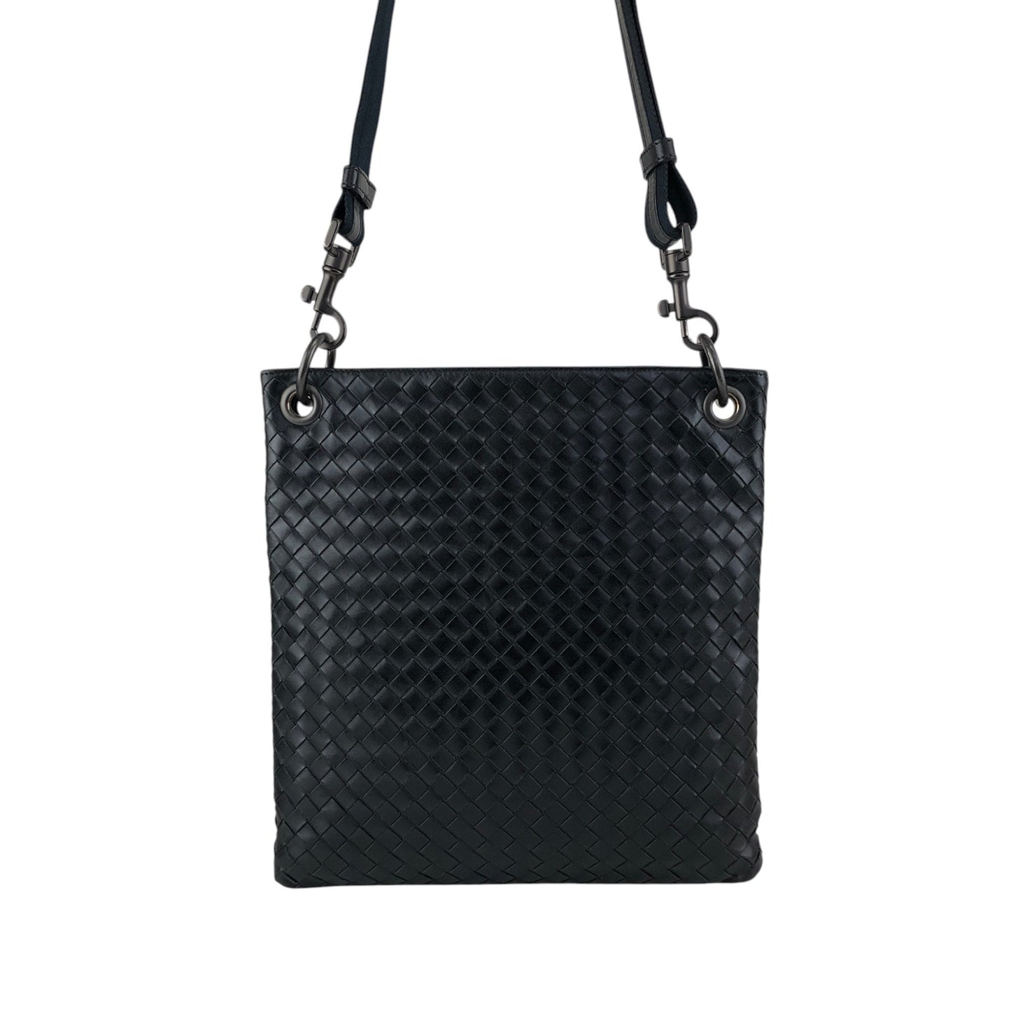 Bottega Veneta Intrecciato Shoulder bag Black Vintage zn3au7