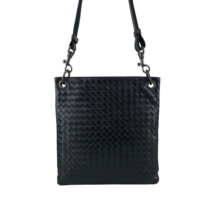 Bottega Veneta Intrecciato Shoulder bag Black Vintage zn3au7