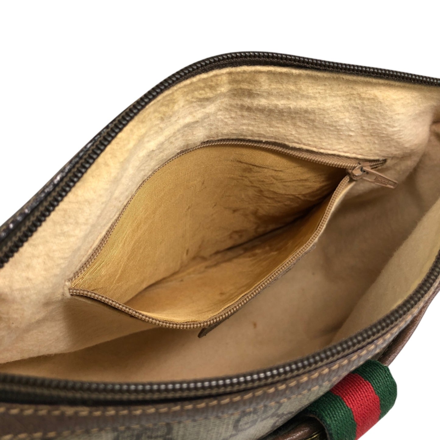 GUCCI Sherry Line Shoulder bag Beige Vintage wwyvj3