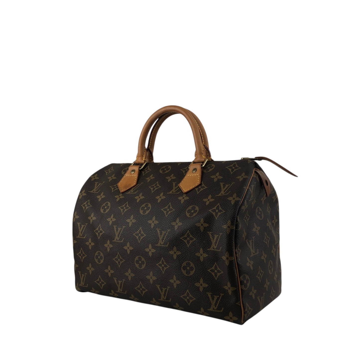 LOUIS VUITTON Monogram Handbag Boston bag Brown Vintage y2vg3b