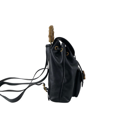 GUCCI Bamboo Backpack Black Vintage tfjt8e