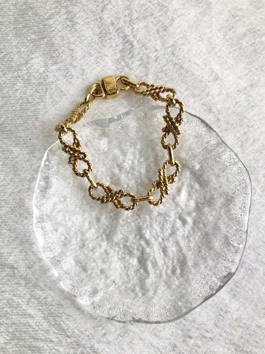 CELINE Bracelet Gold Vintage uy8c5f