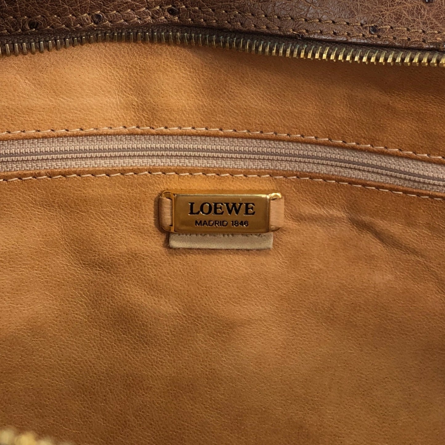 LOEWE Anagram Handbag Brown Vintage pztb8z