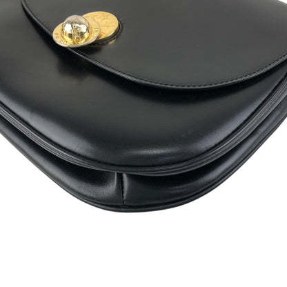 CELINE Starball Top Handle Handbag Black Vintage idde2j