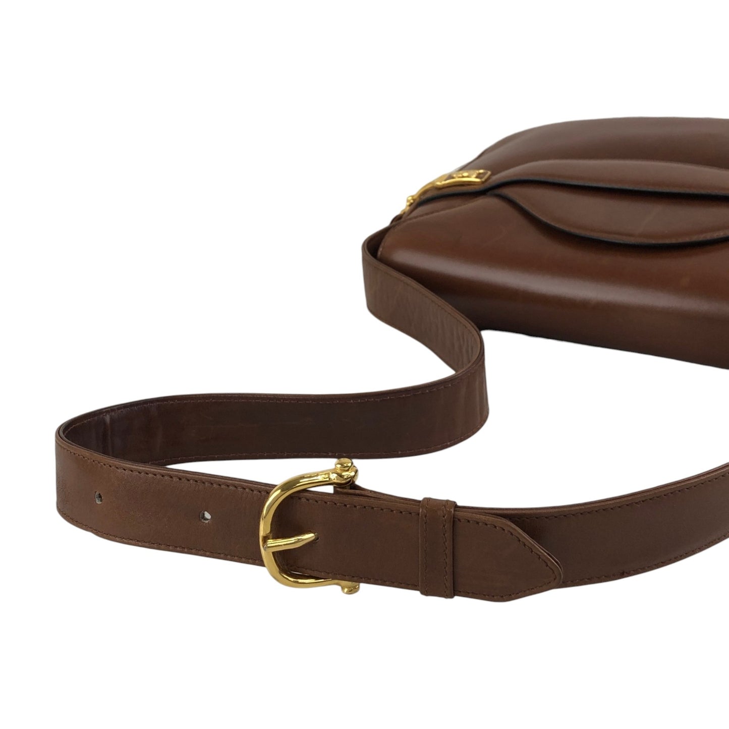 CELINE Horse Carriage Shoulder bag Brown Vintage ggiycy