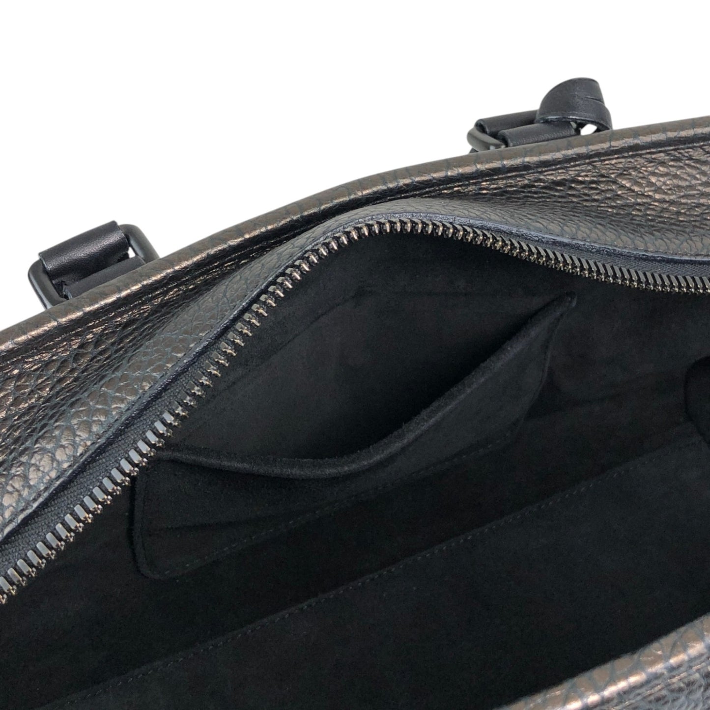 LOEWE Amazona Anagram Small Boston bag Handbag Metallic Black Vintage zmwhrn