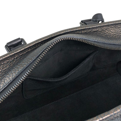 LOEWE Amazona Anagram Small Boston bag Handbag Metallic Black Vintage zmwhrn