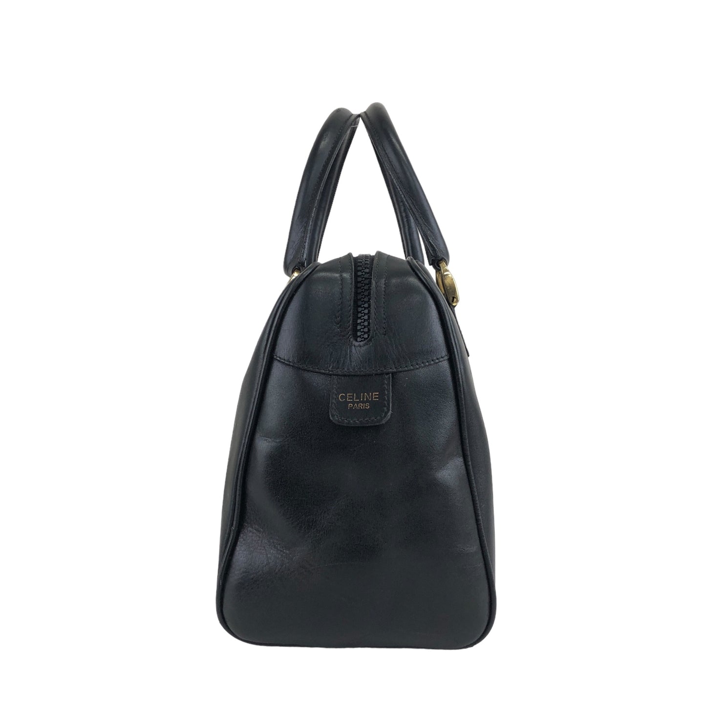 CELINE Blason Handbag Boston bag Black Vintage pva3th