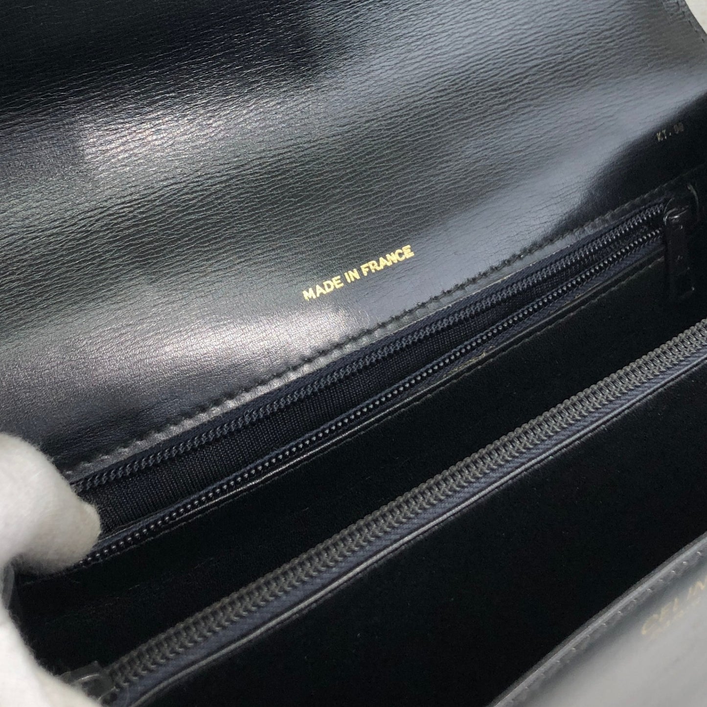 CELINE Horse Bit Shoulder bag Black Vintage 3kmi4e