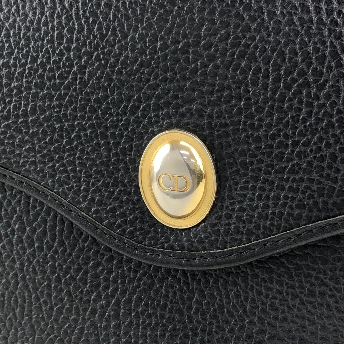 Christian Dior CD Logo Shoulder bag Black Vintage 8yp8df