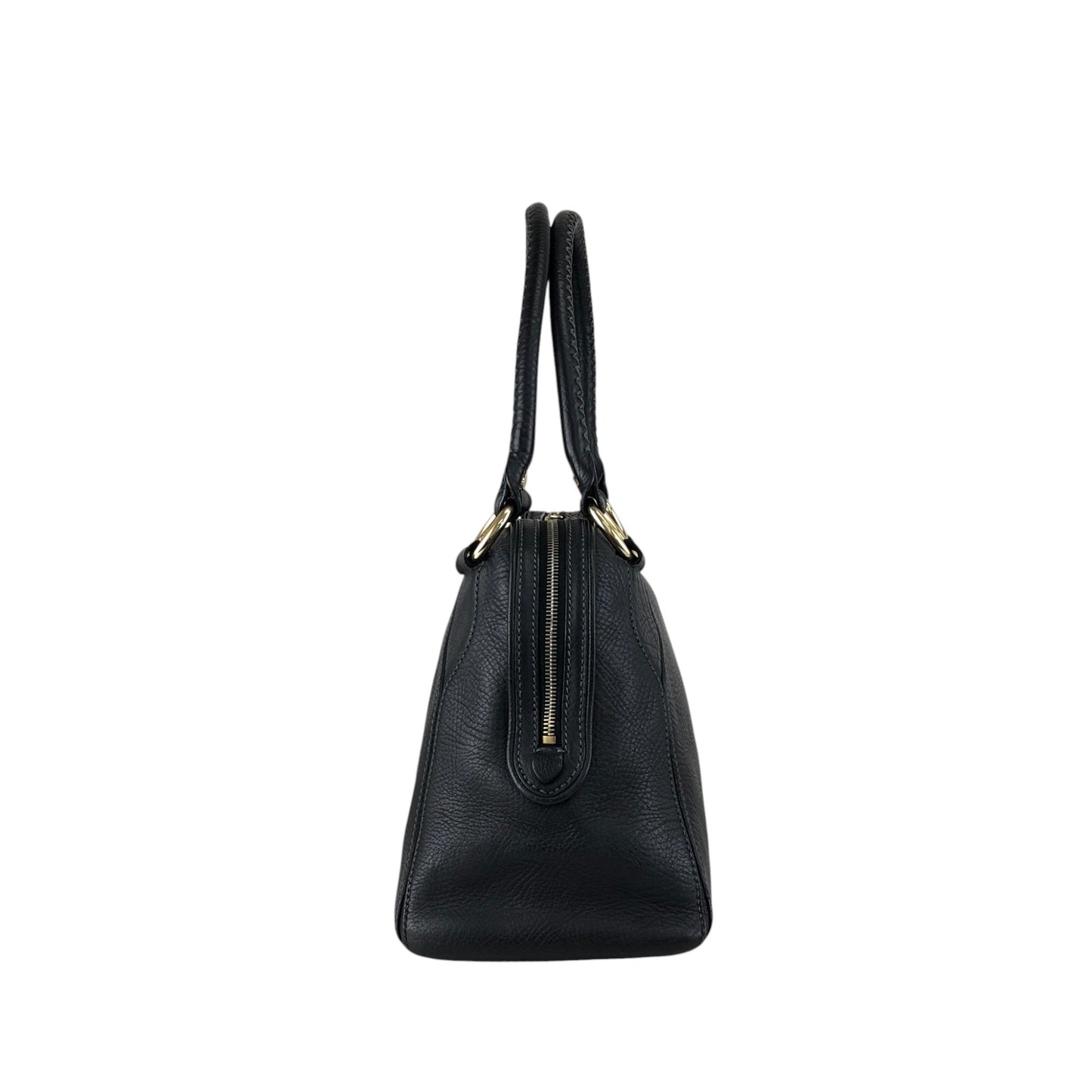 CELINE Logo Small Boston bag Handbag Black Vintage gh4sw6
