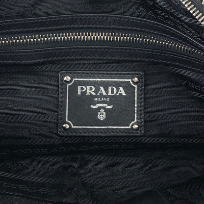 PRADA Logo Handbag Black Vintage w6ty5k