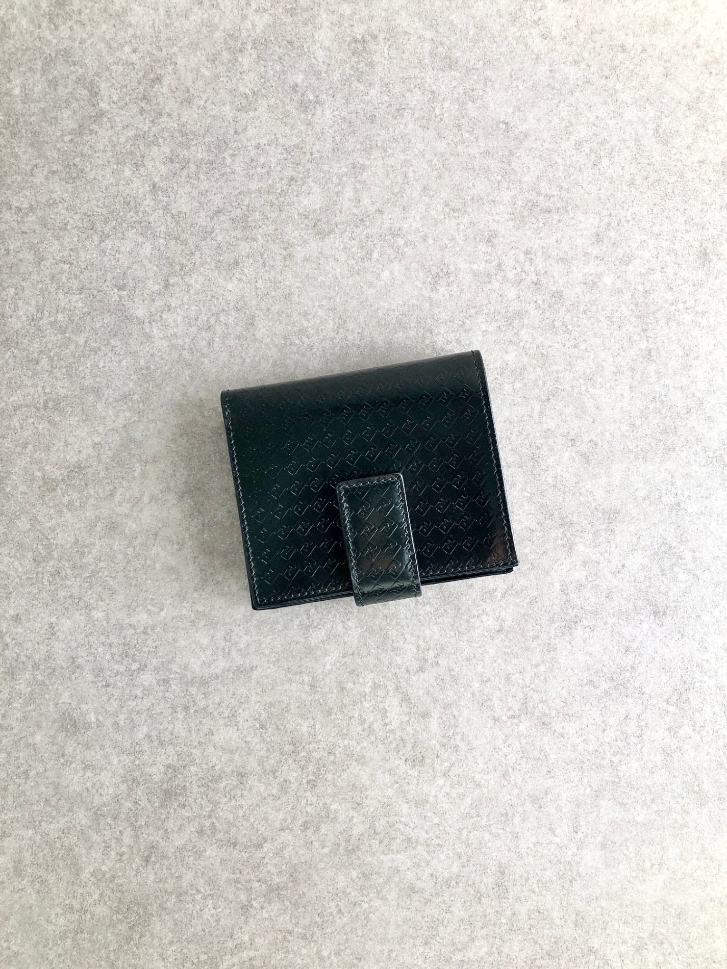 FENDI 折疊卡包 黑色 復古 ux3jin