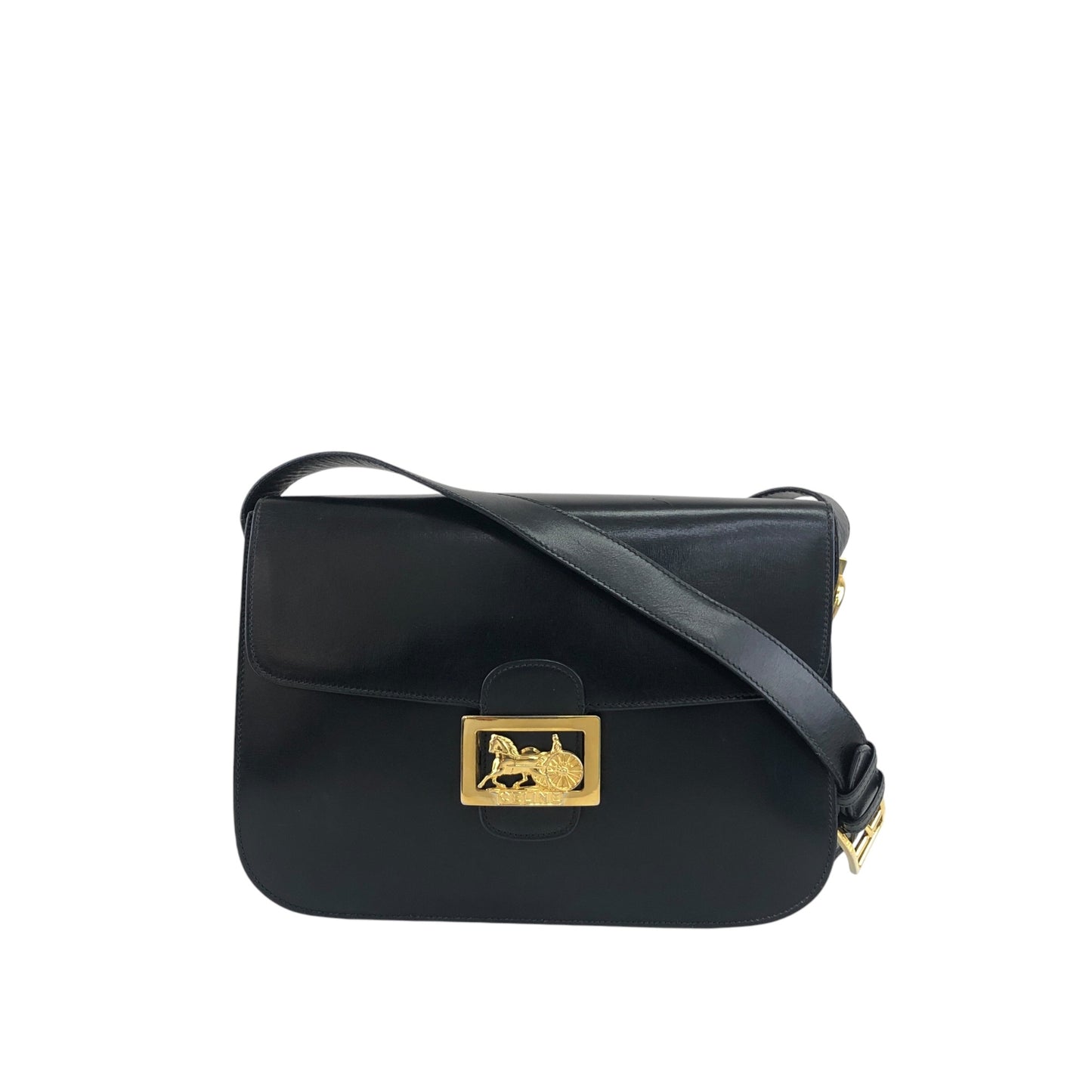 CELINE 馬車斜背包 黑色 復古 nbxnta
