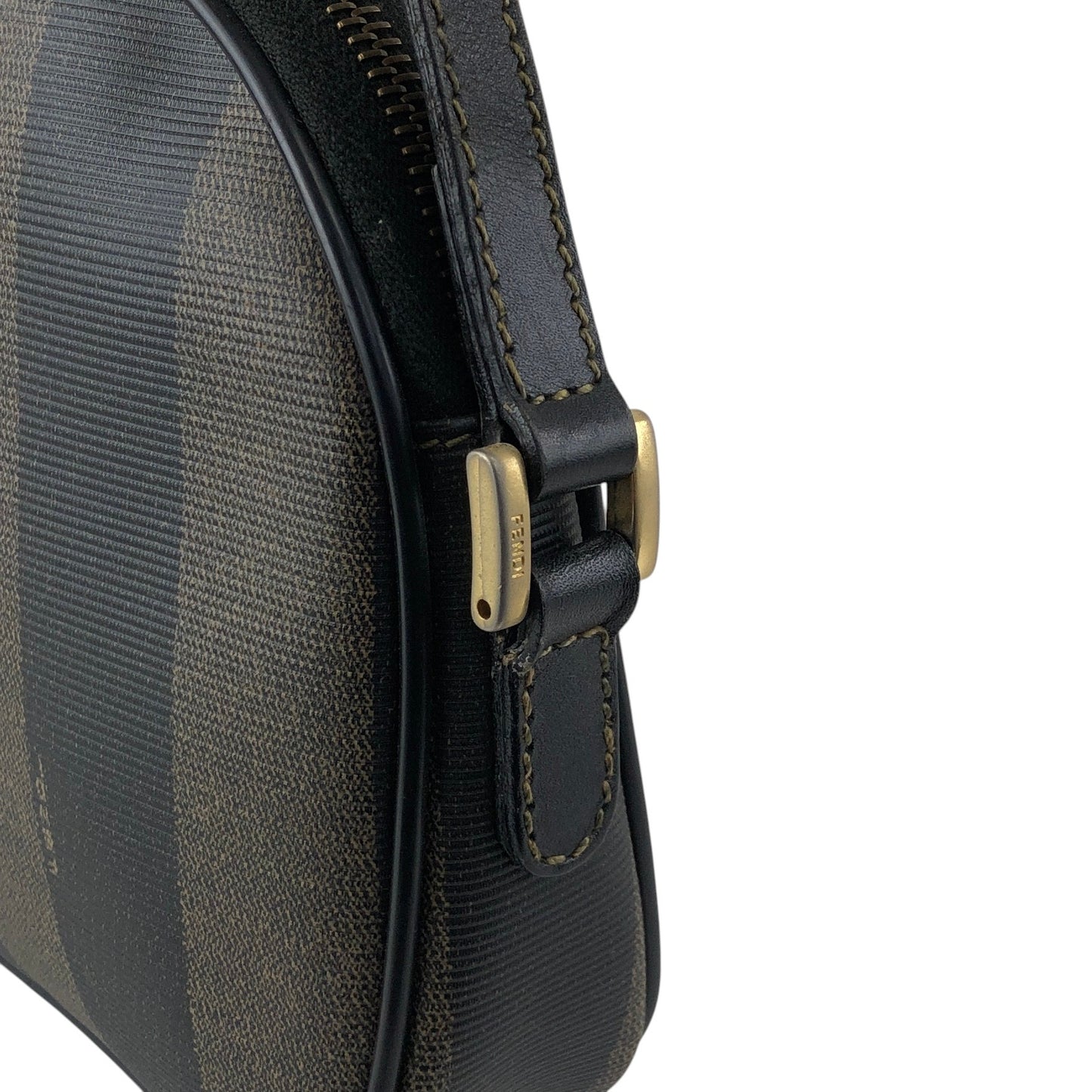 FENDI Pecan Logo Shoulder bag Brown Vintage z2xd4a