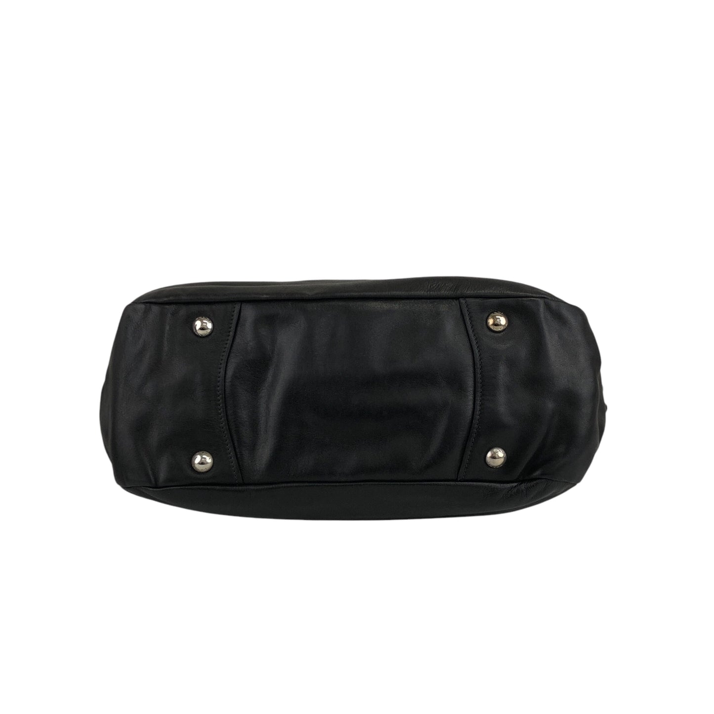 PRADA Logo Handbag Black Vintage 33emnt