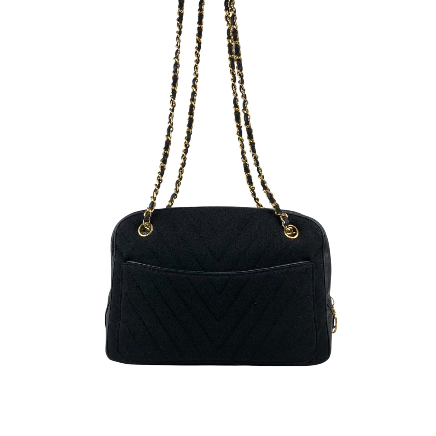 CHANEL Coco Charm Chain Shoulder bag Black Vintage akbfxb